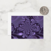 Elegant Royal Lila Liquid Sparkle Mitteilungskarte (Vorderseite/Rückseite Beispiel)