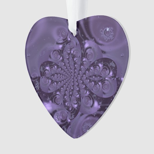 Elegant Royal Lila Liquid Sparkle Ornament (Vorderseite)