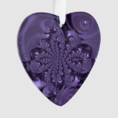 Elegant Royal Lila Liquid Sparkle Ornament (Vorderseite)