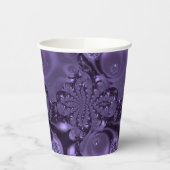 Elegant Royal Lila Liquid Sparkle Pappbecher (Links)