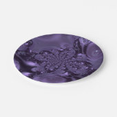 Elegant Royal Lila Liquid Sparkle Pappteller (Schrägansicht)
