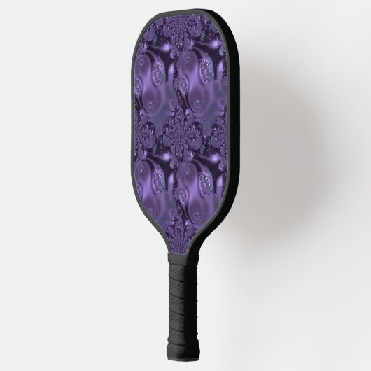 Elegant Royal Lila Liquid Sparkle Pickleball Schläger (Links)