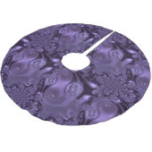 Elegant Royal Lila Liquid Sparkle Polyester Weihnachtsbaumdecke (Schrägansicht)