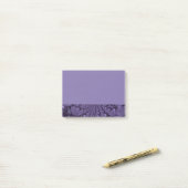 Elegant Royal Lila Liquid Sparkle Post-it Klebezettel (Auf Schreibtisch)