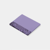 Elegant Royal Lila Liquid Sparkle Post-it Klebezettel (angewinkelt)