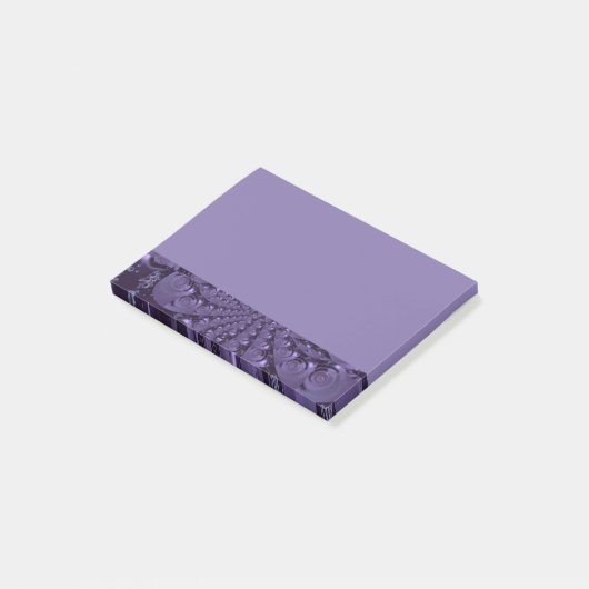 Elegant Royal Lila Liquid Sparkle Post-it Klebezettel (angewinkelt)
