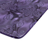 Elegant Royal Lila Liquid Sparkle Schneidebrett (Ecke)