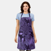 Elegant Royal Lila Liquid Sparkle Schürze (Getragen)