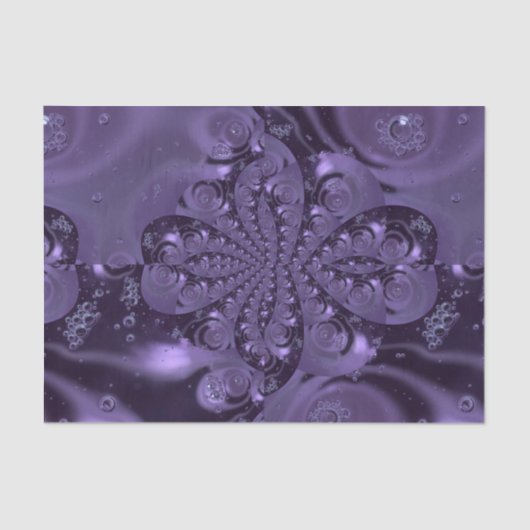 Elegant Royal Lila Liquid Sparkle Seidenpapier (Vorderseite)