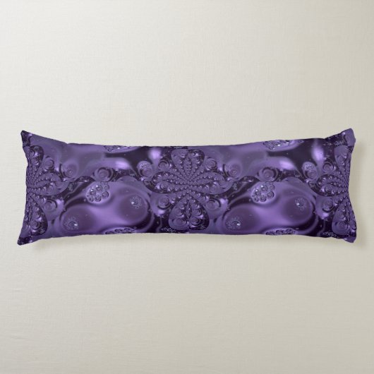 Elegant Royal Lila Liquid Sparkle Seitenschläferkissen (Vorderseite)