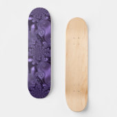 Elegant Royal Lila Liquid Sparkle Skateboard (Vorderseite)