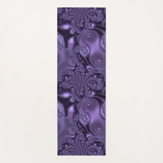 Elegant Royal Lila Liquid Sparkle Yogamatte (Vorderseite)