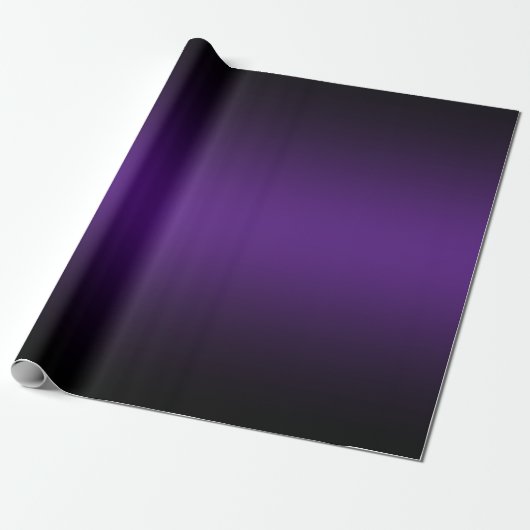 Elegant Royal Lila und Black Ombre Geschenkpapier (Ungerollt)