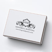 Elegant, royal, monogram gummistempel
