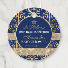 Elegant Royal Prince Baby Shower Geschenkanhänger
