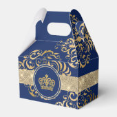 Elegant Royal Prince Baby Shower Geschenkschachtel (Rückseite)