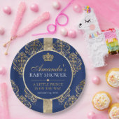 Elegant Royal Prince Baby Shower Pappteller (Party)