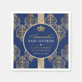 Elegant Royal Prince Baby Shower Serviette