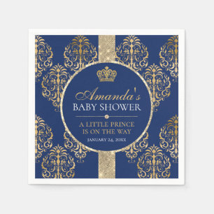 Elegant Royal Prince Baby Shower Serviette
