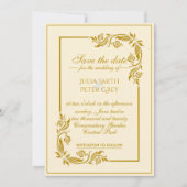 Elegant Royal Save the Date Einladung (Vorderseite)