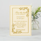 Elegant Royal Save the Date Einladung (Stehend Vorderseite)