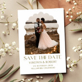 Elegant Royal Save the Date Foto Wedding Einladung