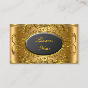 Elegant Royal Schwarz Gold Professional Visitenkarte