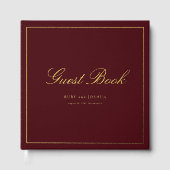 Elegant Royal Scripted Font Wedding Gästebuch (Vorderseite)