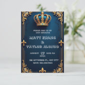 Elegant Royal Wedding Einladung (Stehend Vorderseite)