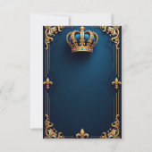 Elegant Royal Wedding Einladung (Rückseite)