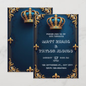 Elegant Royal Wedding Einladung (Vorne/Hinten)