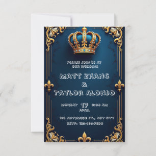 Elegant Royal Wedding Einladung