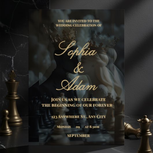 Elegant Royal Wedding Invitation Folieneinladung