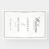 Elegant Royal White & Black Wedding Banner (Horizontal)
