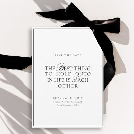 Elegant Royal White & Black Wedding  Save The Date