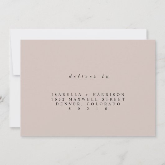 Elegant RSVP Card - NYC Save The Date (Rückseite)