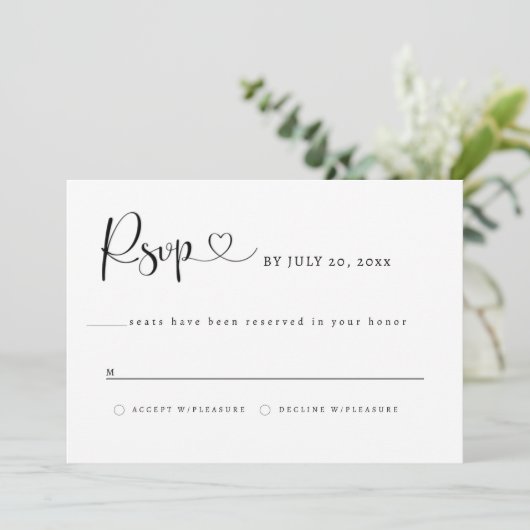 Elegant RSVP - St Augustine Save The Date (Stehend Vorderseite)