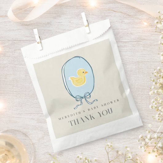 Elegant Rubber Ducky Ribbon Babydusche Geschenktütchen (Ausgeschnitten)