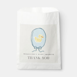 Elegant Rubber Ducky Ribbon Babydusche Geschenktütchen