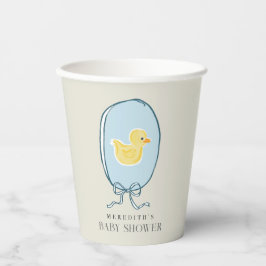 Elegant Rubber Ducky Ribbon Babydusche Pappbecher