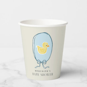 Elegant Rubber Ducky Ribbon Babydusche Pappbecher