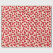 Elegant Ruby Bloom Pattern Geschenkpapier (Flach)