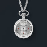 Elegant Ruby | Diamanten 40. Hochzeitstag Armbanduhr<br><div class="desc">Opulente Eleganz umrahmt dieses 40-jährige Hochzeitsstipendesign in einem einzigartigen geschmolzenen Diamantendesign mit zentrischem Teardrop-Diamant mit herzförmigen rubinförmigen Akzenten und Imitaten, die Glitzern auf einem silberfarbenen Farbverlauf hinzufügen. Bitte beachten Sie, dass alle Verzierungen bedruckt sind und nur so gedruckt werden, dass sie möglichst real in einem flachen, bedruckten Design erscheinen. Dazu...</div>