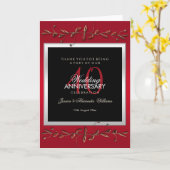 Elegant Ruby Gemstones 40. Hochzeitstag Karte (Gelbe Blume)