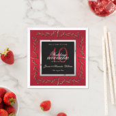 Elegant Ruby Gemstones 40-jähriges Hochzeitstag Serviette (Beispiel)