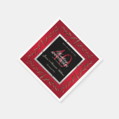 Elegant Ruby Gemstones 40-jähriges Hochzeitstag Serviette (Ecke)