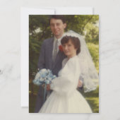 Elegant Ruby Red Floral 40-jähriges Foto Einladung (Rückseite)