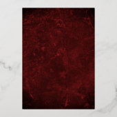 Elegant Ruby Red Gold Butterfly Quinceanera Folieneinladung (Rückseite)