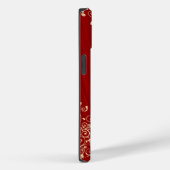 Elegant Ruby Red Gold Swirl Case-Mate iPhone Hülle (Rückseite / Rechts)