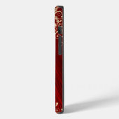 Elegant Ruby Red Gold Swirl Case-Mate iPhone Hülle (Rückseite / Links)
